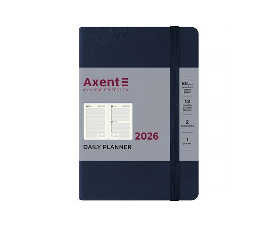 Еженедельник Axent датированный 2026 Pocket Strong 104х146, синий (8833-26-02-A) Еженедельник Axent датированный 2026 Pocket Strong 104х146, синий (8833-26-02-A)