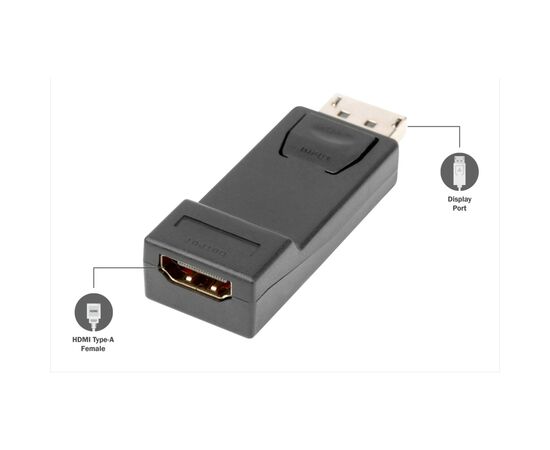 Перехідник DisplayPort M to HDMI F V1.1 Full HD Digitus (AK-340602-000-S), зображення 6