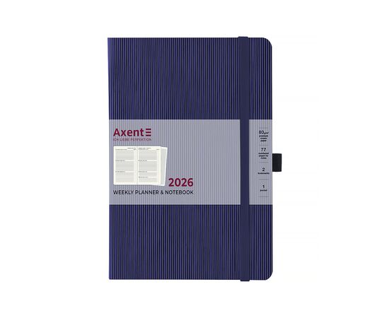 Еженедельник Axent датированный 2026 Grand Lines 195х255, синий (8531-26-02-A), изображение 2