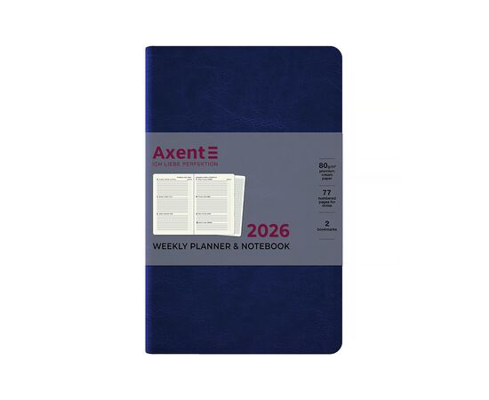 Еженедельник Axent датированный 2026 Partner City Soft 125х195, синий (8521-26-02-A), изображение 2