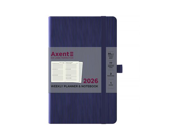 Еженедельник Axent датированный 2026 Partner Lines 125х195, темно-синий (8515-26-02-A), изображение 2