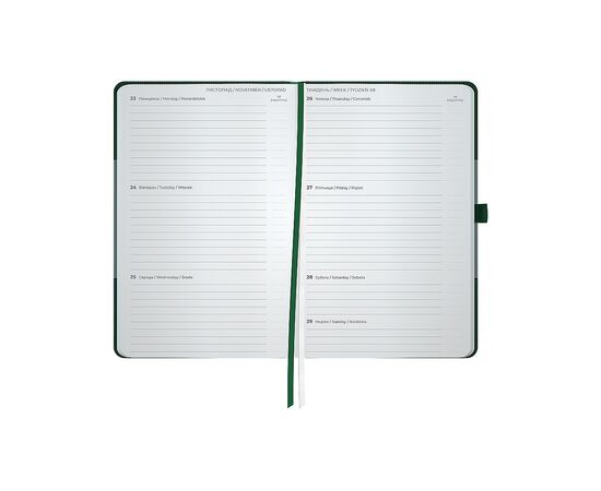 Еженедельник Axent датированный 2026 Partner Lines 125х195, темно-зеленый (8515-26-23-A), изображение 5