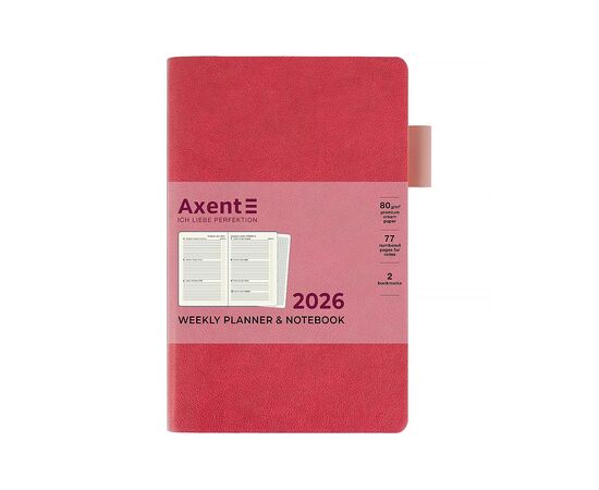 Еженедельник Axent датированный 2026 Partner Soft Muse 125х195, розовый (8527-26-1-A), изображение 2