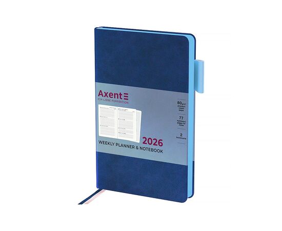 Еженедельник Axent датированный 2026 Partner Soft Muse 125х195, синий (8527-26-3-A)