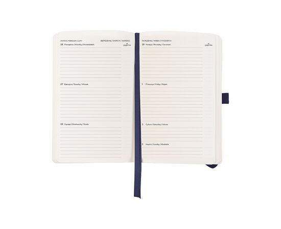 Еженедельник Axent датированный 2026 Partner Soft Skin 125х195, синий (8509-26-02-A), изображение 2