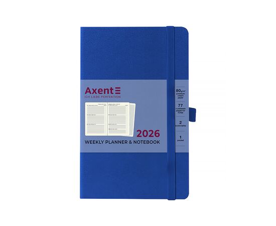 Еженедельник Axent датированный 2026 Partner Strong 125х195, классический синий (8505-26-38-A), изображение 2