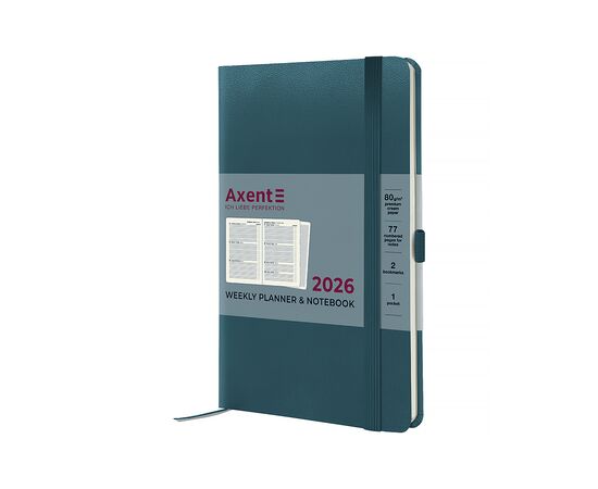 Еженедельник Axent датированный 2026 Partner Strong 125х195, лазурный (8505-26-63-A)