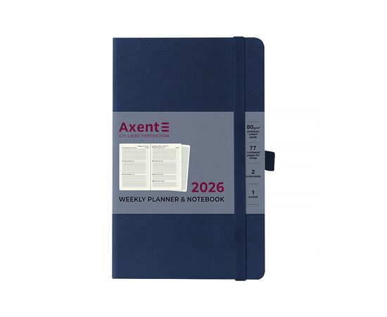 Еженедельник Axent датированный 2026 Partner Strong 125х195, синий (8505-26-02-A), изображение 2
