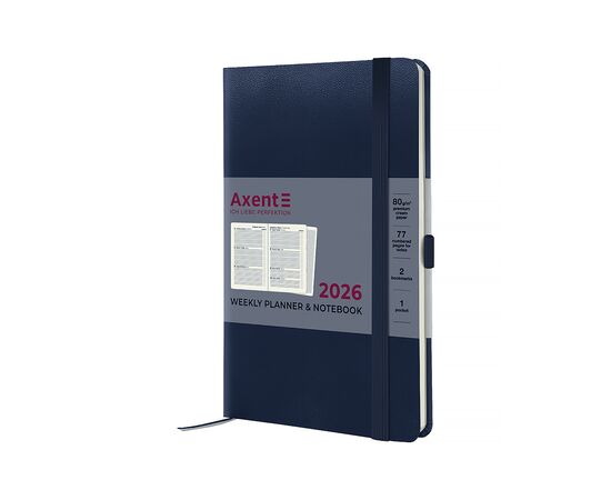 Еженедельник Axent датированный 2026 Partner Strong 125х195, синий (8505-26-02-A)