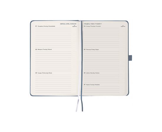 Еженедельник Axent датированный 2026 Partner Strong 125х195, серый (8505-26-62-A), изображение 3