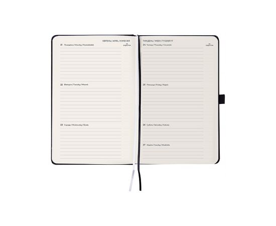 Еженедельник Axent датированный 2026 Partner Strong 125х195, черный (8505-26-01-A), изображение 5 Еженедельник Axent датированный 2026 Partner Strong 125х195, черный (8505-26-01-A), изображение 5