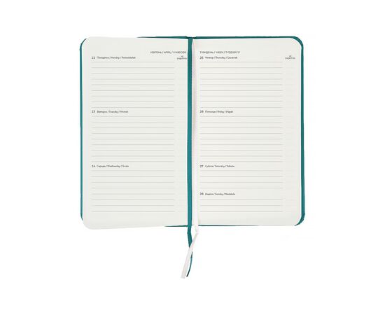 Еженедельник Axent датированный 2026 Pocket Strong 90х150, лазурный (8508-26-63-A), изображение 5