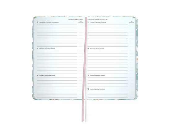 Еженедельник Axent датированный 2026 Pocket 90х150, Gentle Blossom (8525-26-3-A), изображение 3