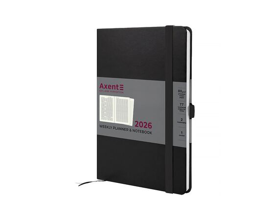 Еженедельник Axent датированный 2026 Prime Strong 145х210, черный (8507-26-01-A)