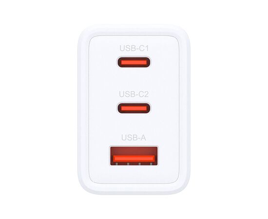Зарядное устройство D-Link 2xUSB-C + 1xUSB-A 65W GaN white (DCP-651), изображение 2 Зарядное устройство D-Link 2xUSB-C + 1xUSB-A 65W GaN white (DCP-651), изображение 2