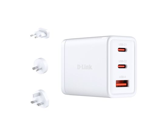 Зарядное устройство D-Link 2xUSB-C + 1xUSB-A 65W GaN white (DCP-651) Зарядное устройство D-Link 2xUSB-C + 1xUSB-A 65W GaN white (DCP-651)