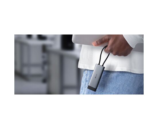 Концентратор TP-Link USB 3.0 6-in-1 2xUSB 3.0 + 1xUSB-C + 1xHDMI + 1xRJ45 + PD 100W (UH6120C), изображение 3 Концентратор TP-Link USB 3.0 6-in-1 2xUSB 3.0 + 1xUSB-C + 1xHDMI + 1xRJ45 + PD 100W (UH6120C), изображение 3