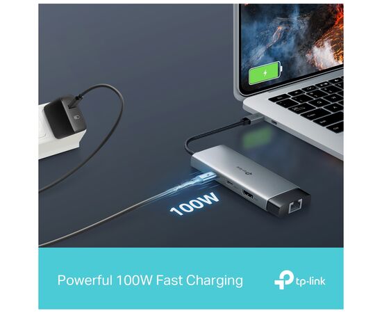 Концентратор TP-Link USB 3.0 6-in-1 2xUSB 3.0 + 1xUSB-C + 1xHDMI + 1xRJ45 + PD 100W (UH6120C), изображение 9 Концентратор TP-Link USB 3.0 6-in-1 2xUSB 3.0 + 1xUSB-C + 1xHDMI + 1xRJ45 + PD 100W (UH6120C), изображение 9