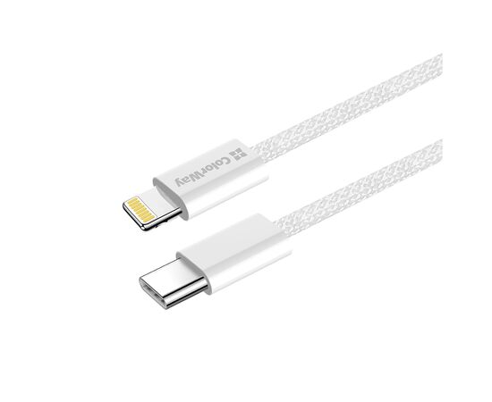 Дата кабель USB-C to Lightning 2.0m PD 27W braided gray ColorWay (CW-CBPDCL068-GR), зображення 4 Дата кабель USB-C to Lightning 2.0m PD 27W braided gray ColorWay (CW-CBPDCL068-GR), зображення 4