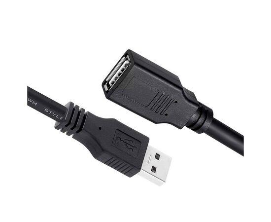 Дата кабель USB 2.0 AM/AF 1.8m black ColorWay (CW-CBUF076-BK)