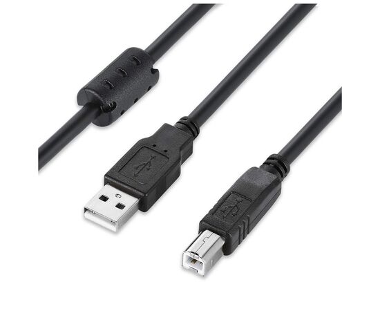 Кабель для принтера USB 2.0 AM/BM 2.0m black ColorWay (CW-CBUB072-BK), изображение 3 Кабель для принтера USB 2.0 AM/BM 2.0m black ColorWay (CW-CBUB072-BK), изображение 3