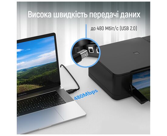 Кабель для принтера USB 2.0 AM/BM 3.0m black ColorWay (CW-CBUB073-BK), изображение 8 Кабель для принтера USB 2.0 AM/BM 3.0m black ColorWay (CW-CBUB073-BK), изображение 8