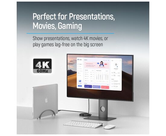 Кабель мультимедийный USB-C to HDMI M 2.0m 4K60Hz black ColorWay (CW-CBCHD077-BK), изображение 6 Кабель мультимедийный USB-C to HDMI M 2.0m 4K60Hz black ColorWay (CW-CBCHD077-BK), изображение 6
