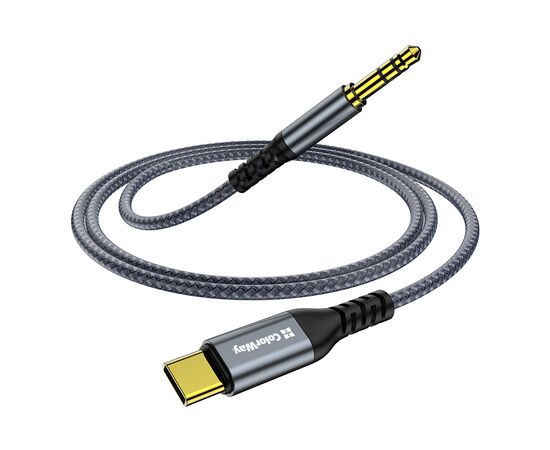 Кабель мультимедийный USB-C to 3.5mm M 1.2m gray ColorWay (CW-CBPDJ071-G), изображение 2 Кабель мультимедийный USB-C to 3.5mm M 1.2m gray ColorWay (CW-CBPDJ071-G), изображение 2