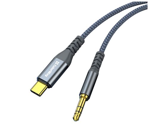 Кабель мультимедийный USB-C to 3.5mm M 1.2m gray ColorWay (CW-CBPDJ071-G), изображение 3 Кабель мультимедийный USB-C to 3.5mm M 1.2m gray ColorWay (CW-CBPDJ071-G), изображение 3