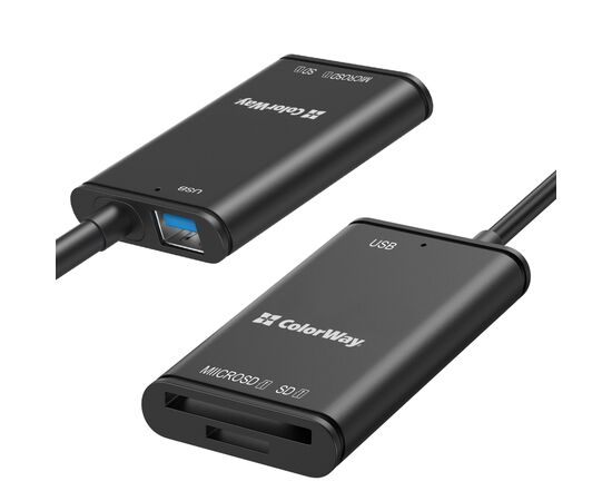 Считыватель флеш-карт ColorWay USB-C to USB 3.0/SD/MicroSD (CW-CR-02), изображение 4 Считыватель флеш-карт ColorWay USB-C to USB 3.0/SD/MicroSD (CW-CR-02), изображение 4