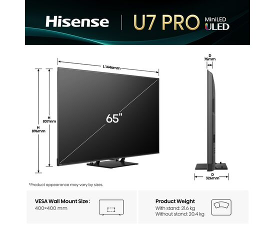 Телевизор Hisense 65U7Q PRO, изображение 2 Телевизор Hisense 65U7Q PRO, изображение 2