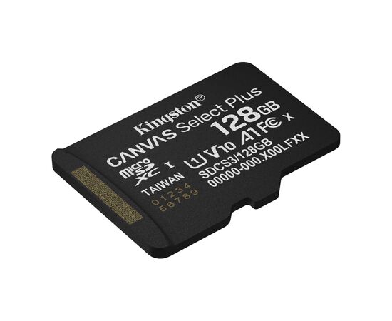 Карта памяти Kingston 128GB microSDXC class 10 UHS-I V10 A1 Canvas Select Plus (SDCS3/128GBSP), изображение 2 Карта памяти Kingston 128GB microSDXC class 10 UHS-I V10 A1 Canvas Select Plus (SDCS3/128GBSP), изображение 2