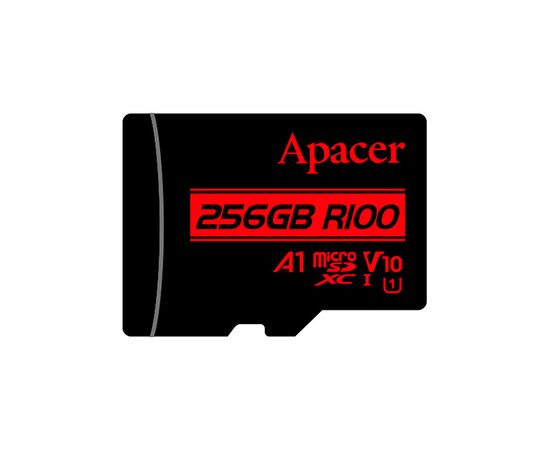 Карта памяти Apacer 256GB microSDXC class 10 UHS-I V10 A1 (AP256GMCSX10UB-R), изображение 2 Карта памяти Apacer 256GB microSDXC class 10 UHS-I V10 A1 (AP256GMCSX10UB-R), изображение 2