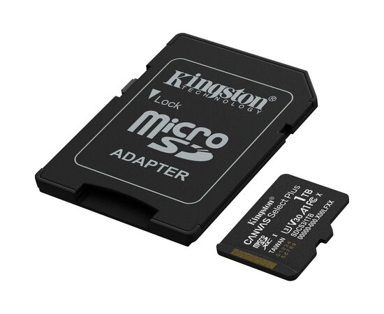 Карта памяти Kingston 1TB microSDXC class 10 UHS-I U3 V30 A1 Canvas Select Plus (SDCS3/1TB), изображение 2 Карта памяти Kingston 1TB microSDXC class 10 UHS-I U3 V30 A1 Canvas Select Plus (SDCS3/1TB), изображение 2