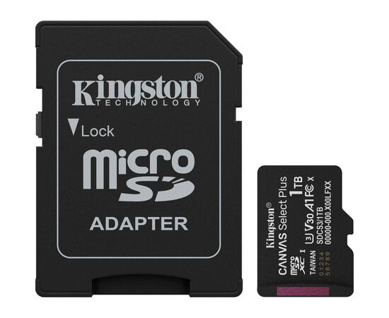 Карта памяти Kingston 1TB microSDXC class 10 UHS-I U3 V30 A1 Canvas Select Plus (SDCS3/1TB) Карта памяти Kingston 1TB microSDXC class 10 UHS-I U3 V30 A1 Canvas Select Plus (SDCS3/1TB)
