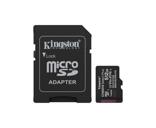 Карта памяти Kingston 512GB microSDXC class 10 UHS-I U3 V30 A1 Canvas Select Plus (SDCS3/512GB) Карта памяти Kingston 512GB microSDXC class 10 UHS-I U3 V30 A1 Canvas Select Plus (SDCS3/512GB)