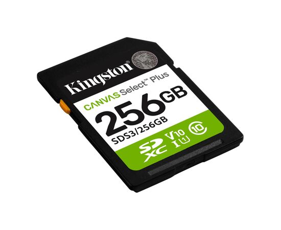 Карта памяти Kingston 256GB SDXC class 10 UHS-I V10 A1 Canvas Select Plus (SDS3/256GB), изображение 2 Карта памяти Kingston 256GB SDXC class 10 UHS-I V10 A1 Canvas Select Plus (SDS3/256GB), изображение 2