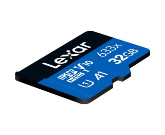 Карта памяти Lexar 32GB microSDXC class 10 UHS-I V10 A1 High Performance 633x (LMS0633032G-BNNNG), изображение 3 Карта памяти Lexar 32GB microSDXC class 10 UHS-I V10 A1 High Performance 633x (LMS0633032G-BNNNG), изображение 3