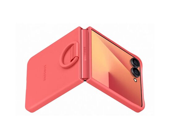 Чехол для мобильного телефона Samsung Silicone with Ring Galaxy Flip 7 Red (EF-PF766TREGUA), изображение 2 Чехол для мобильного телефона Samsung Silicone with Ring Galaxy Flip 7 Red (EF-PF766TREGUA), изображение 2
