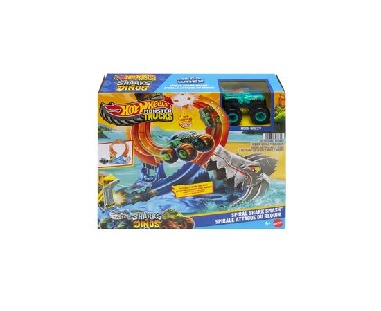 Автотрек Hot Wheels Monster Trucks Монстро-атака акулы (JFR08), изображение 3 Автотрек Hot Wheels Monster Trucks Монстро-атака акулы (JFR08), изображение 3