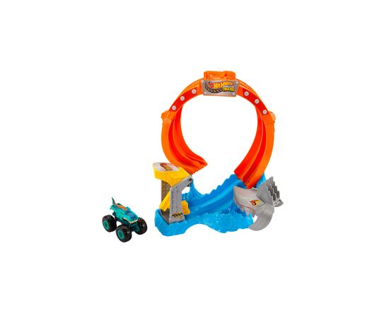 Автотрек Hot Wheels Monster Trucks Монстро-атака акулы (JFR08)