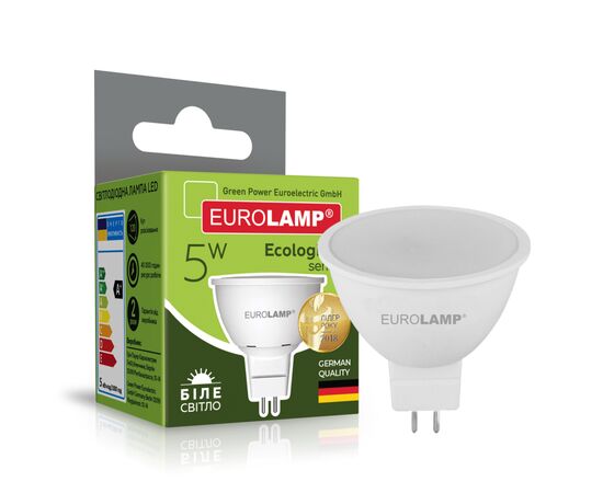 Лампочка Eurolamp LED SMD MR16 5W GU5.3 4000K 220V (LED-SMD-05534(P)), изображение 2 Лампочка Eurolamp LED SMD MR16 5W GU5.3 4000K 220V (LED-SMD-05534(P)), изображение 2