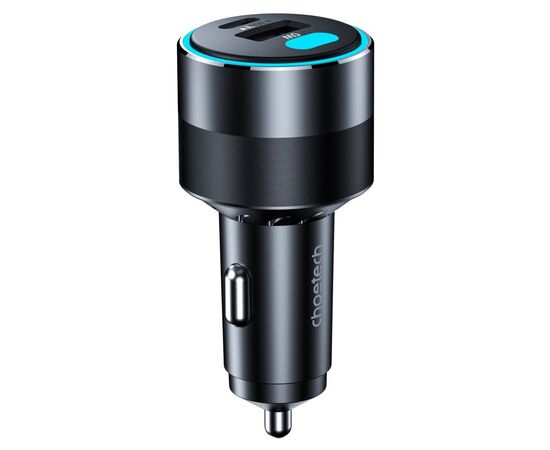 Зарядное устройство Choetech car 2хUSB-C+USB-A 130W QC3.0/PD/PPS black (TC0011-BK), изображение 3 Зарядное устройство Choetech car 2хUSB-C+USB-A 130W QC3.0/PD/PPS black (TC0011-BK), изображение 3