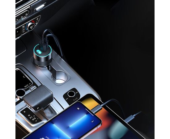 Зарядное устройство Choetech car 2хUSB-C+USB-A 130W QC3.0/PD/PPS black (TC0011-BK), изображение 5 Зарядное устройство Choetech car 2хUSB-C+USB-A 130W QC3.0/PD/PPS black (TC0011-BK), изображение 5