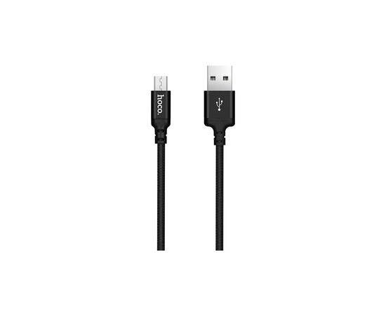 Дата кабель USB 2.0 AM to Micro 5P 1.0m 2.4A nylon X14 black HOCO (6957531062844) Дата кабель USB 2.0 AM to Micro 5P 1.0m 2.4A nylon X14 black HOCO (6957531062844)