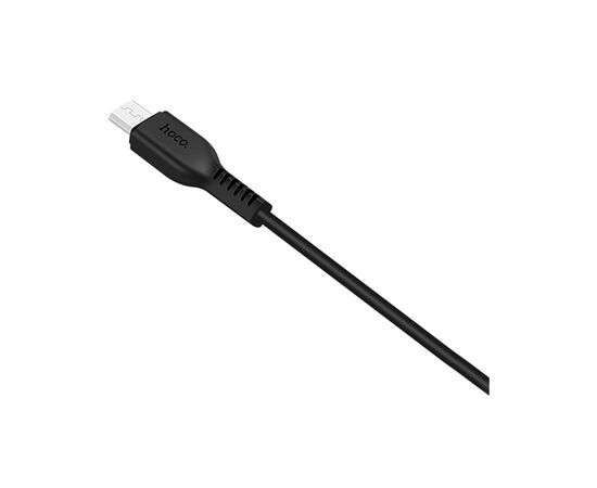 Дата кабель USB 2.0 AM to Micro 5P 2.0m 2A PVC X20 black HOCO (6957531068884), изображение 3 Дата кабель USB 2.0 AM to Micro 5P 2.0m 2A PVC X20 black HOCO (6957531068884), изображение 3