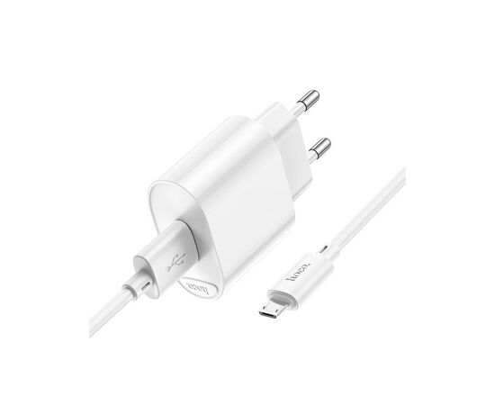 Зарядное устройство HOCO C109A Fighter USB QC3.0 + cable Micro 5P White (6931474784827), изображение 5 Зарядное устройство HOCO C109A Fighter USB QC3.0 + cable Micro 5P White (6931474784827), изображение 5