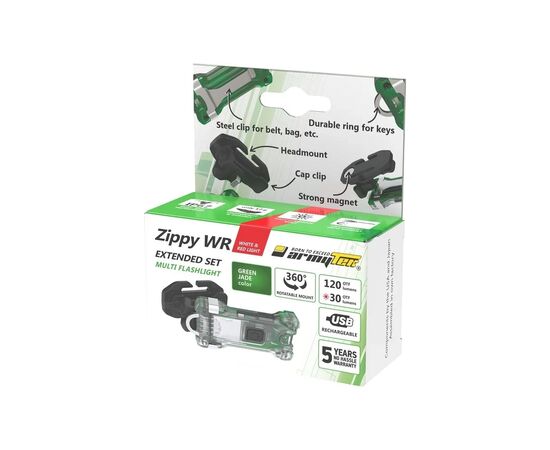 Фонарь Armytek Zippy WR Extended Set Green (F09101GR), изображение 8 Фонарь Armytek Zippy WR Extended Set Green (F09101GR), изображение 8