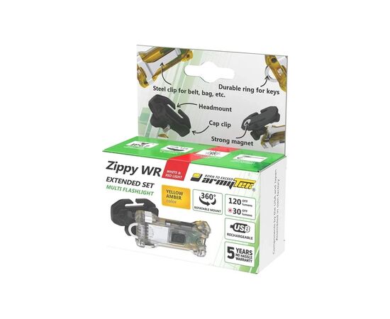 Фонарь Armytek Zippy WR Extended Set Yellow (F09101Y), изображение 7 Фонарь Armytek Zippy WR Extended Set Yellow (F09101Y), изображение 7