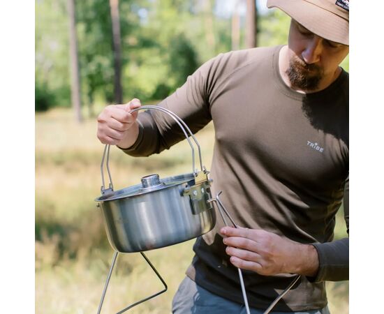 Котел туристический Tribe Fire Pot 5,4 л сталевий (T-FH-0006-metal), изображение 10 Котел туристический Tribe Fire Pot 5,4 л сталевий (T-FH-0006-metal), изображение 10
